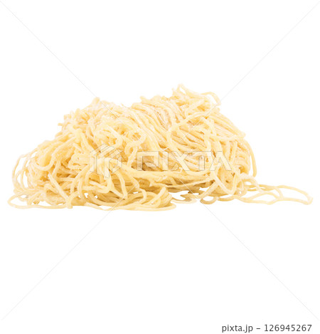 Raw wonton noodles isolated on white background 126945267