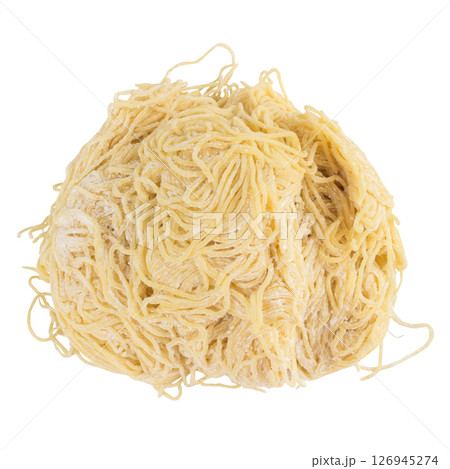 Raw wonton noodles isolated on white background Raw wonton noodles isolated on white background 126945274