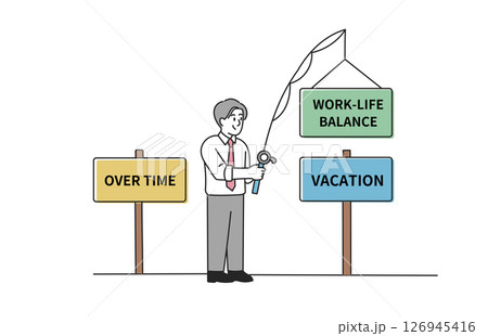 働き方を選ぶビジネスマン 126945416