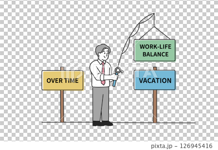 働き方を選ぶビジネスマン 126945416