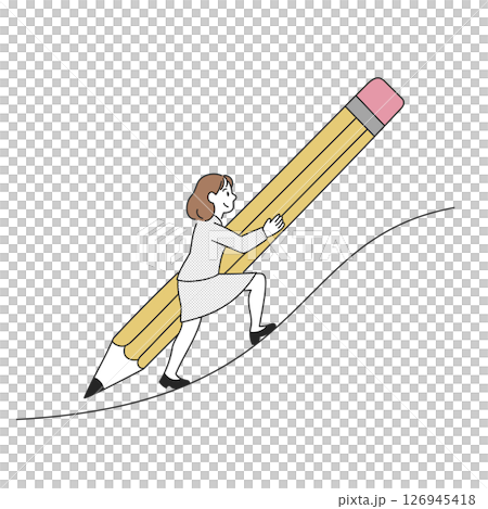 持續努力的女性員工 126945418