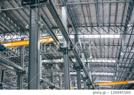 Corrugated Steel Roof Metal of Large Industry Building Structure Ceiling Construction 126945560