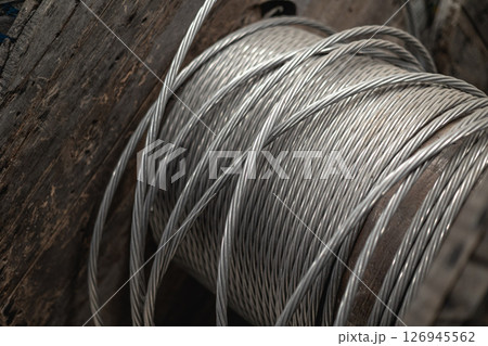 steel cable rope, steel wire or steel rope, rope sling drum for engineering heavy duty industry 126945562