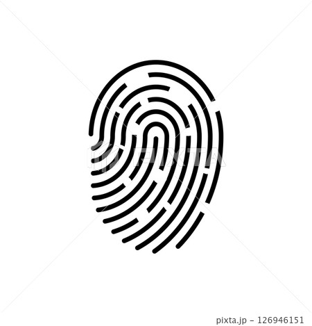 fingerprint symbol icon fingerprint symbol icon 126946151