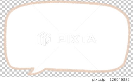 Handwritten simple square speech bubble 126946883
