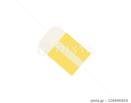 消しゴム_イエロー 126946929