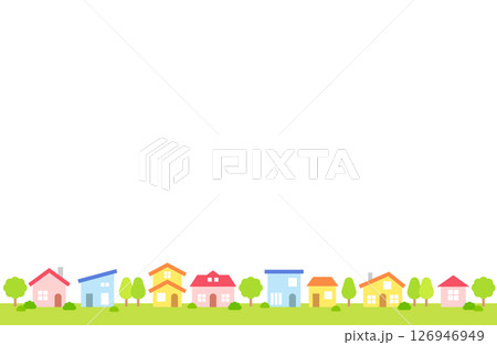 住宅地　ベクターイラスト　背景素材 126946949