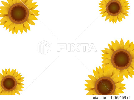 向日葵の花のフレーム 126946956
