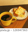 チーズトーストとコーヒー 126947363
