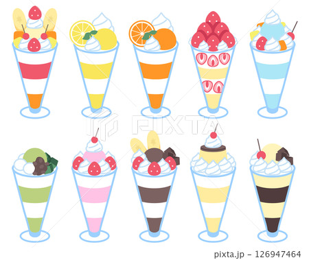 パフェのイラストセット2 パフェのイラストセット2 126947464