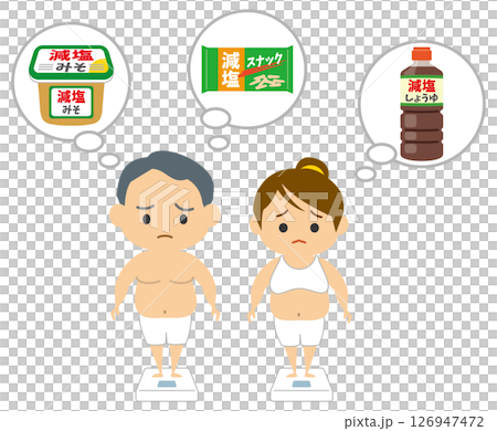 減塩が必要なダイエット中の男性と女性 126947472