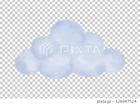 Blue cloud. Illustration with markers in watercolor style. Isolated handmade picture with sky elements. Cartoon baby clipart for prints, packaging, clothing, greeting cards, baby shower, fabric. Blue cloud. Illustration with markers in watercolor style. Isolated handmade picture with sky elements. Cartoon baby clipart for prints, packaging, clothing, greeting cards, baby shower, fabric. 126947524