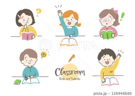 勉強をする子供たち 126948680