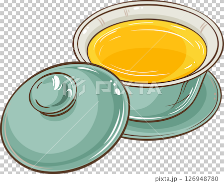 Gaiwan isolated Colored Detailed Illustration Gaiwan isolated Colored Detailed Illustration 126948780
