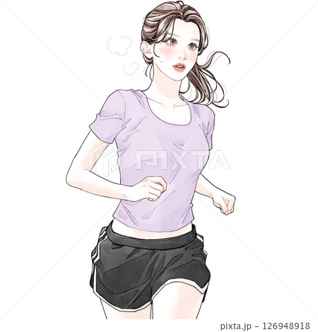ジョギングしている女性 126948918