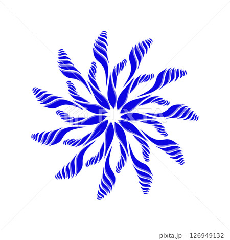 Blue tribal mandala icon with shadow. Perfect for logos, icons, items, tattoos, stickers, posters, banners, clothes, hats Blue tribal mandala icon with shadow. Perfect for logos, icons, items, tattoos, stickers, posters, banners, clothes, hats 126949132
