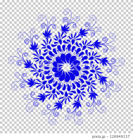 Blue tribal mandala icon with shadow. Perfect for logos, icons, items, tattoos, stickers, posters, banners, clothes, hats Blue tribal mandala icon with shadow. Perfect for logos, icons, items, tattoos, stickers, posters, banners, clothes, hats 126949137