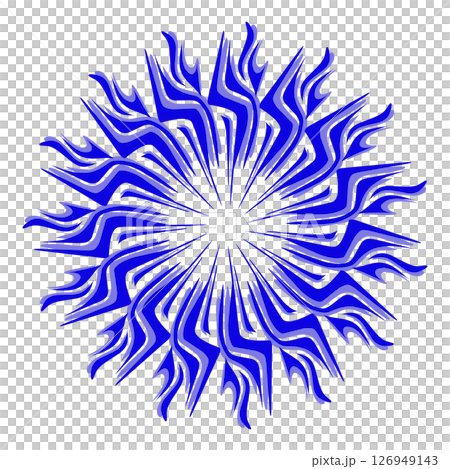 Blue tribal mandala icon with shadow. Perfect for logos, icons, items, tattoos, stickers, posters, banners, clothes, hats Blue tribal mandala icon with shadow. Perfect for logos, icons, items, tattoos, stickers, posters, banners, clothes, hats 126949143