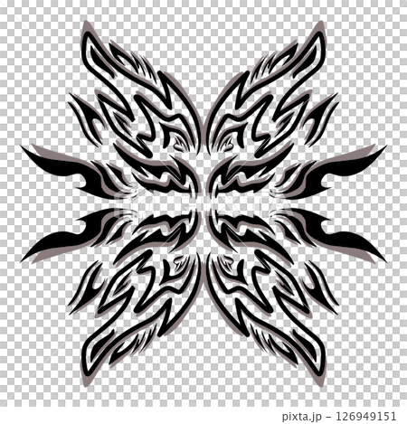 Black tribal mandala icon with shadow. Perfect for logos, icons, items, tattoos, stickers, posters, banners, clothes, hats Black tribal mandala icon with shadow. Perfect for logos, icons, items, tattoos, stickers, posters, banners, clothes, hats 126949151