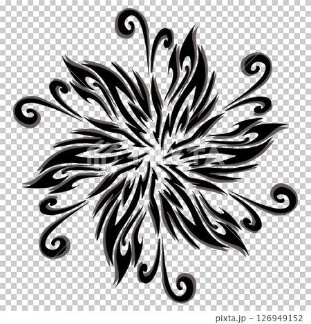 Black tribal mandala icon with shadow. Perfect for logos, icons, items, tattoos, stickers, posters, banners, clothes, hats Black tribal mandala icon with shadow. Perfect for logos, icons, items, tattoos, stickers, posters, banners, clothes, hats 126949152