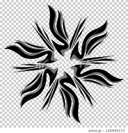 Black tribal mandala icon with shadow. Perfect for logos, icons, items, tattoos, stickers, posters, banners, clothes, hats Black tribal mandala icon with shadow. Perfect for logos, icons, items, tattoos, stickers, posters, banners, clothes, hats 126949153