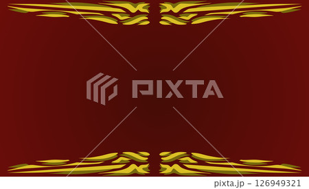 A gradient red abstract background illustration with a yellow frame. Perfect for invitation card, book cover, poster, banner, website design. 126949321