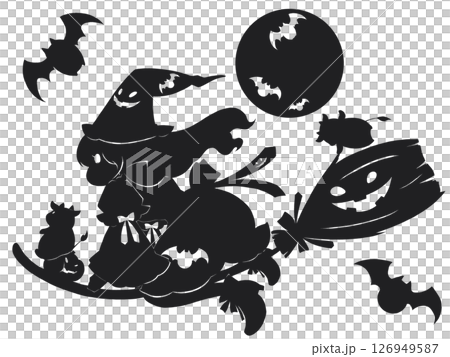 魔女　ハロウィン　シルエット 126949587