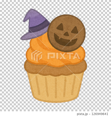 【ハロウィン】カップケーキのイラスト 【ハロウィン】カップケーキのイラスト 126949641