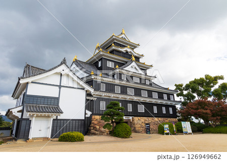 秋の岡山県岡山市　日本100名城　岡山城 126949662
