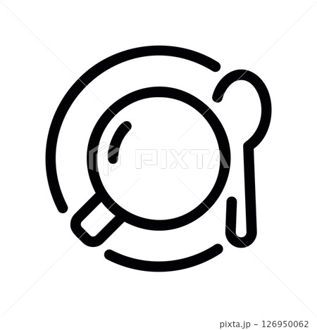 Overhead View of a Coffee Cup, Saucer, and Stirring Spoon 126950062