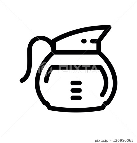 Coffee Pot Carafe with Internal Liquid Level Indicator 126950063