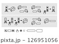 電話の子機の使い方説明（子ども向け）｜線画 126951056