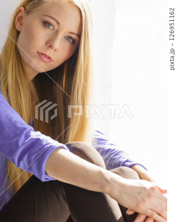 Sad depressed troubled teen girl Sad depressed troubled teen girl 126951162