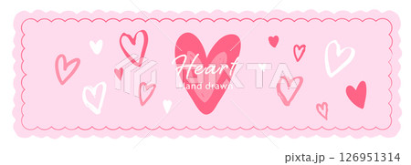 手描きのハートのイラスト素材_2 手描きのハートのイラスト素材_2 126951314