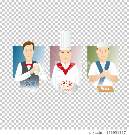 People, jobs, occupations, illustration set 126951537