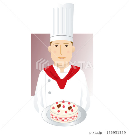 人物　仕事　職業　イラスト　ケーキ職人 126951539