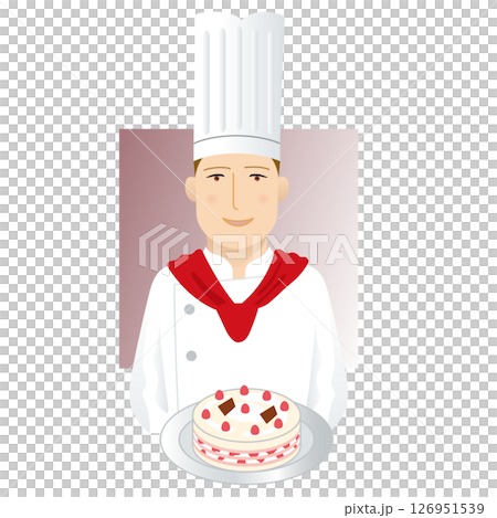 人物　仕事　職業　イラスト　ケーキ職人 126951539