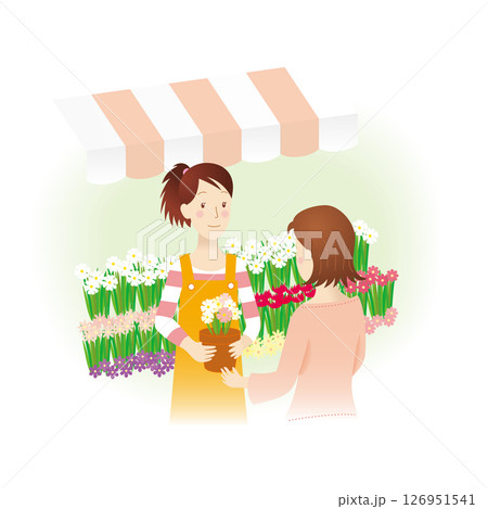 人物 仕事 職業 イラスト 花屋 人物 仕事 職業 イラスト 花屋 126951541