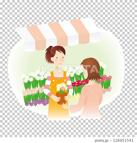 人物 仕事 職業 イラスト 花屋 人物 仕事 職業 イラスト 花屋 126951541