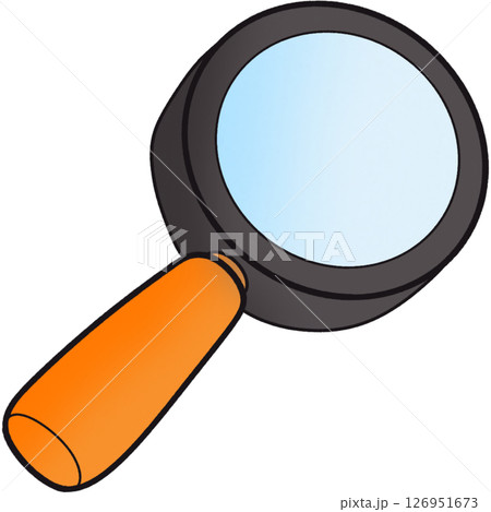 The illustration of a magnifying glass 126951673