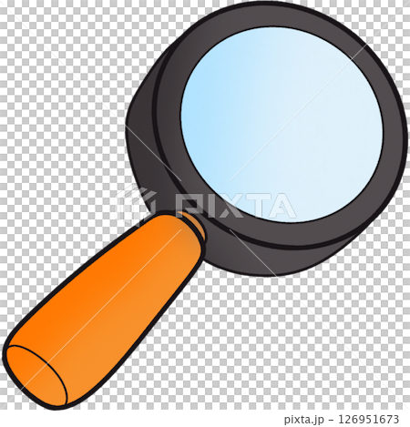 The illustration of a magnifying glass 126951673