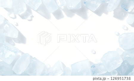 真ん中が大きく空いている氷のフレーム 真ん中が大きく空いている氷のフレーム 126951738