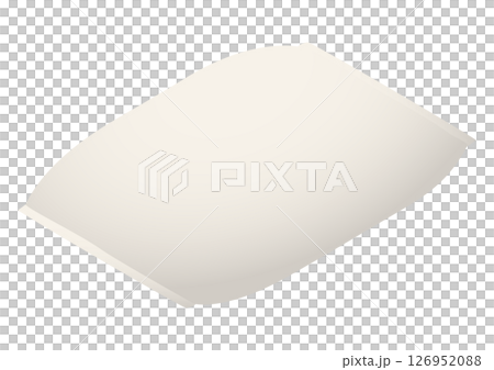 お米が入った白い無地の米袋のアイソメトリックイラスト。 お米が入った白い無地の米袋のアイソメトリックイラスト。 126952088