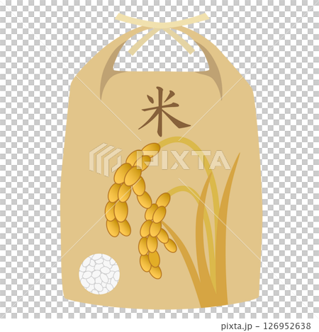 Rice bag with ears of rice design 126952638