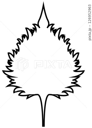 シンプルですっきりした紫蘇の線画 126952963