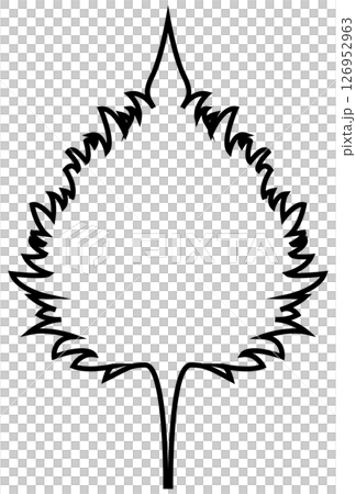 シンプルですっきりした紫蘇の線画 126952963