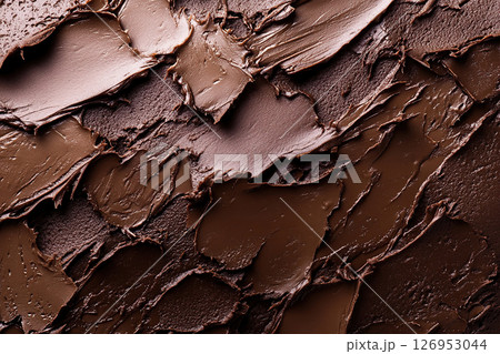 Horizontal background of dark chocolate strokes. Horizontal background of dark chocolate strokes. 126953044