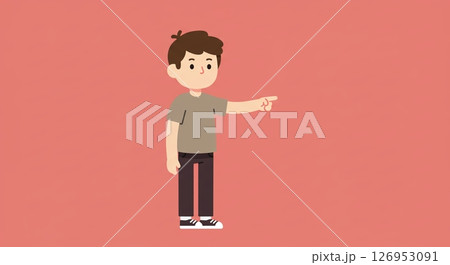 的確な指示！目標を示すビジネスマン 126953091