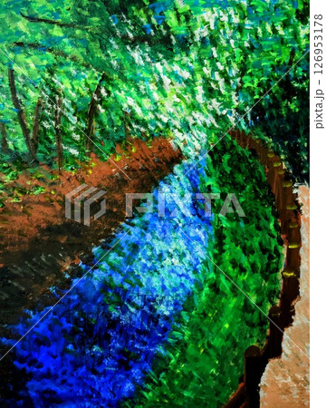 箕面の滝に続く道 126953178