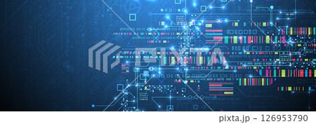 Abstract technology concept. Circuit board color background. Vector illustration Abstract technology concept. Circuit board color background. Vector illustration 126953790